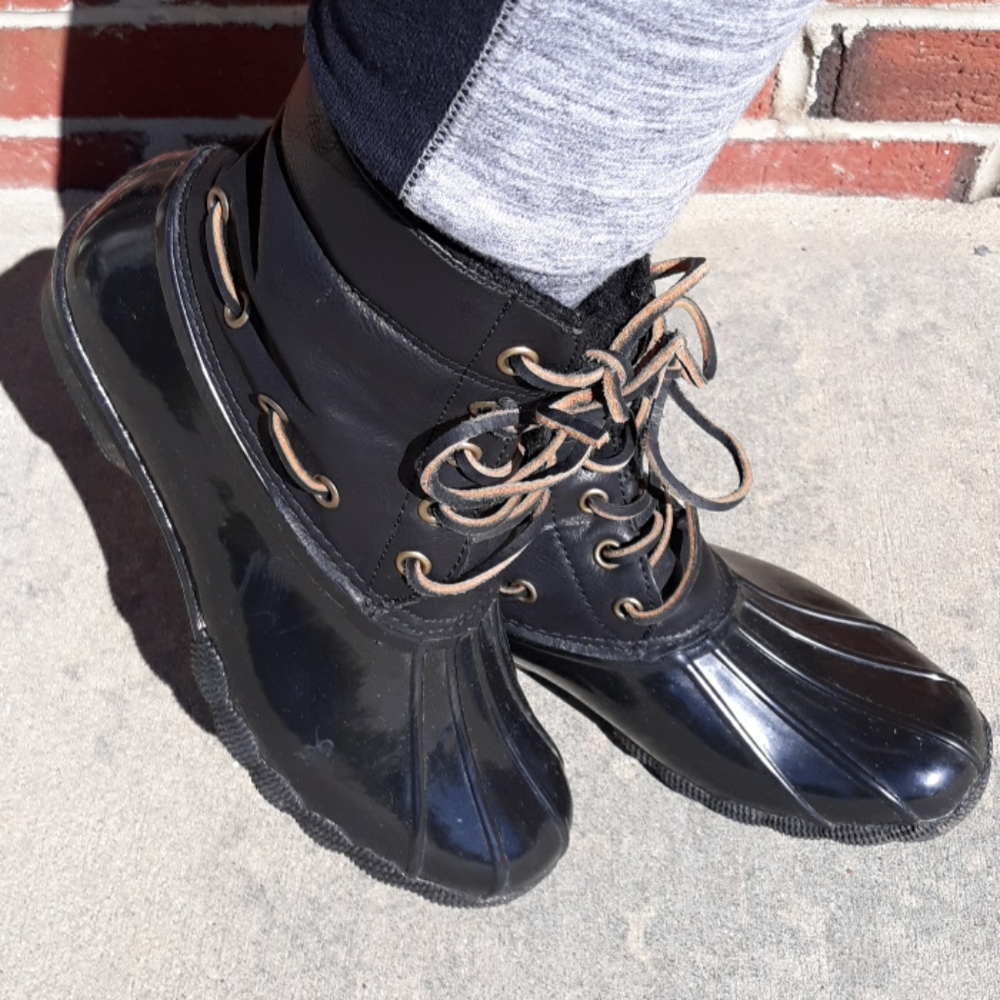 Steve Madden Sz8 Torrent Rubber Faux Fur Duckboots
